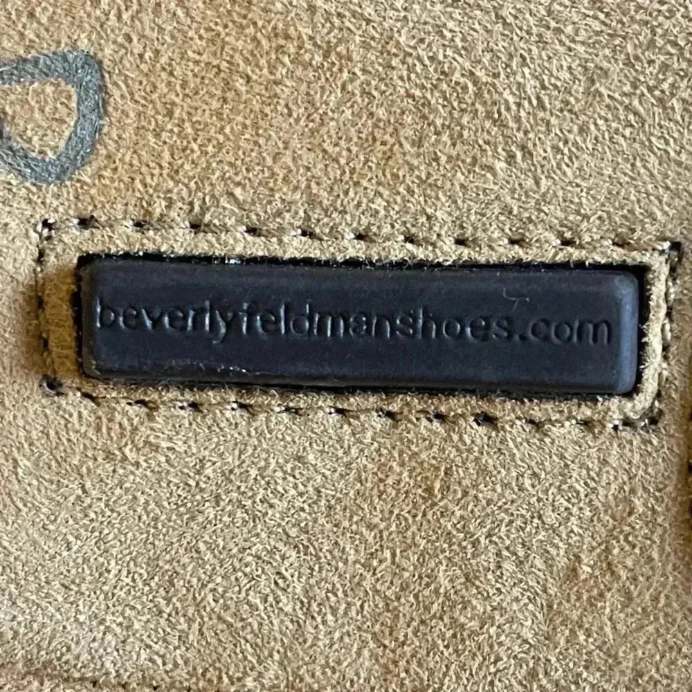 Beverly Feldman Tan Suede Studded Loafers 7.5 - Picture 5 of 8